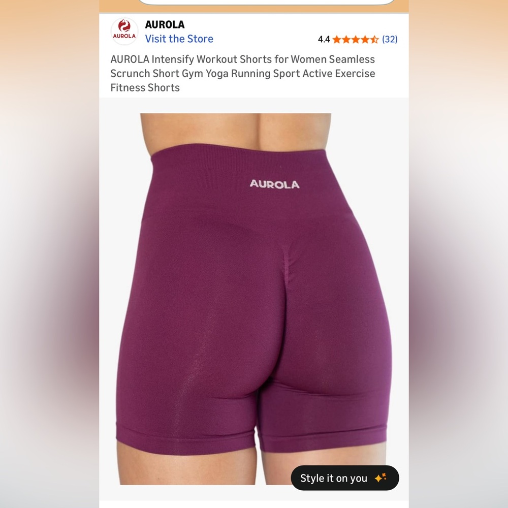 AUROLA Women's Purple Workout Shorts